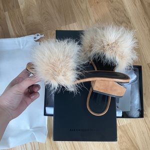 Alexander Wang feather sandals size 38